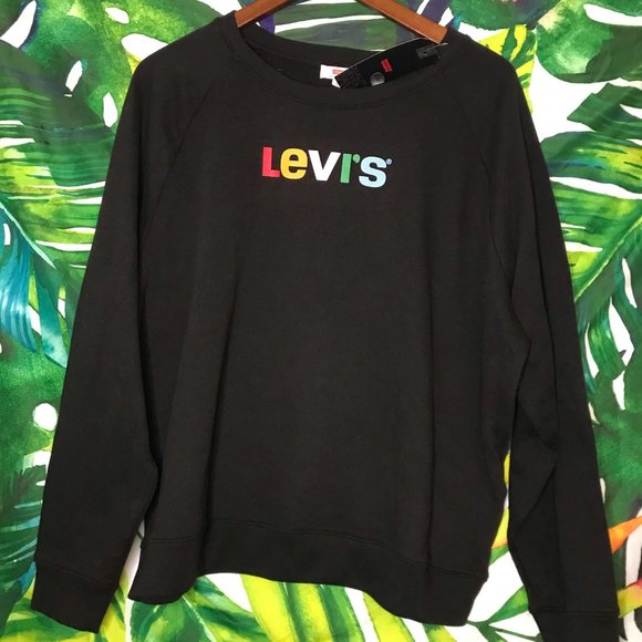 13. $49 Levi’s Women’s Relaxed Graphic Multicolor Long Sleeve Sweatshirt - Picture 9 of 9